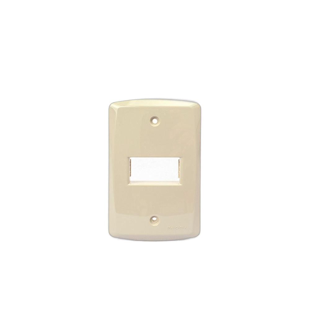 Placa Eléctrica Tramontina Lux2 Marfil 57105/054 4x2 1 Modulo Horizontal suelto
