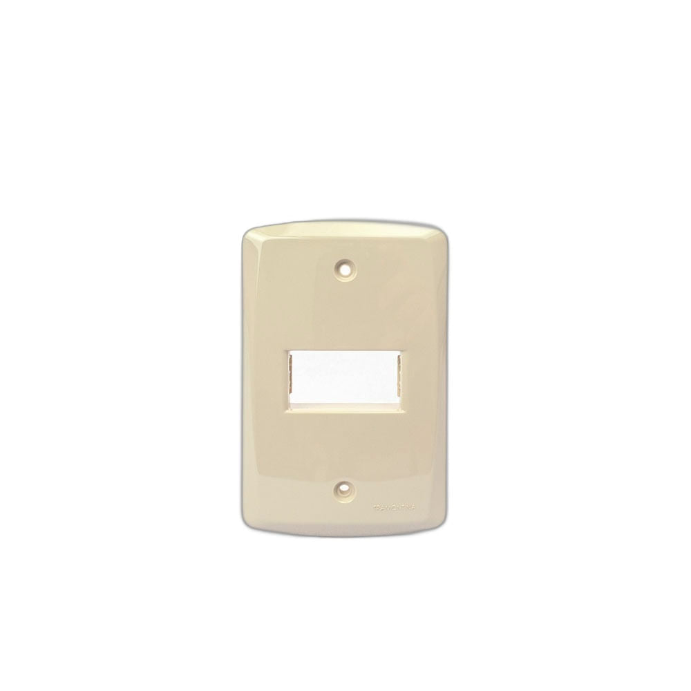 Placa Eléctrica Tramontina Lux2 Marfil 57105/054 4x2 1 Modulo Horizontal suelto