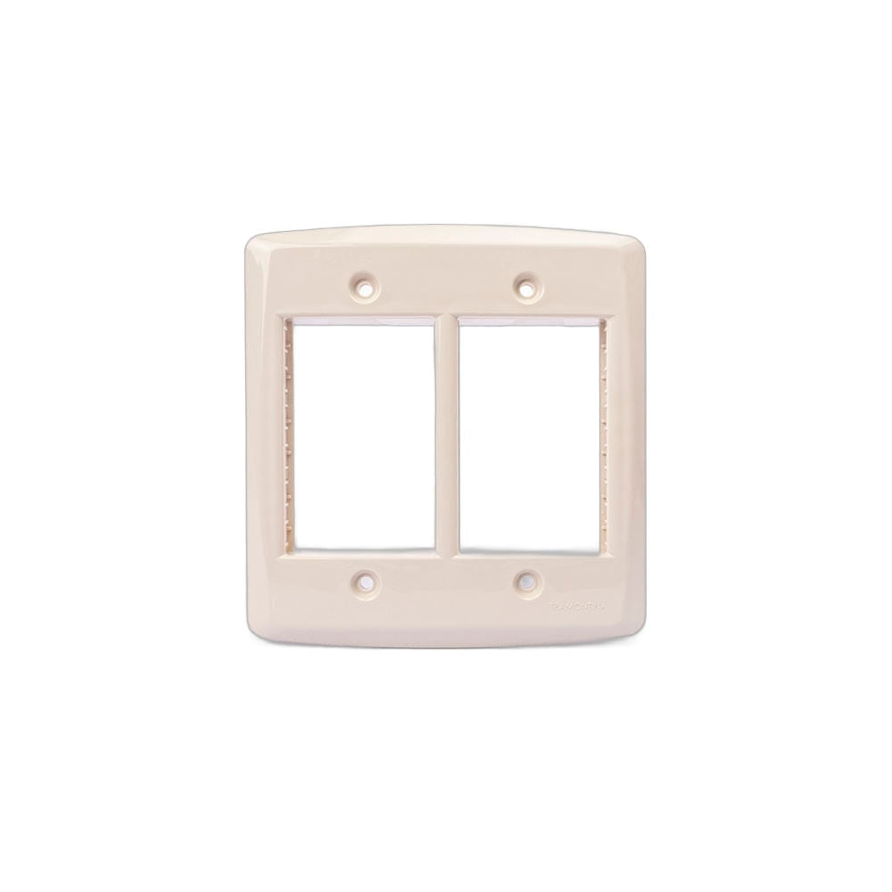 Placa Eléctrica Tramontina Lux2 Marfil 57105/081 4x4 6 módulos suelta