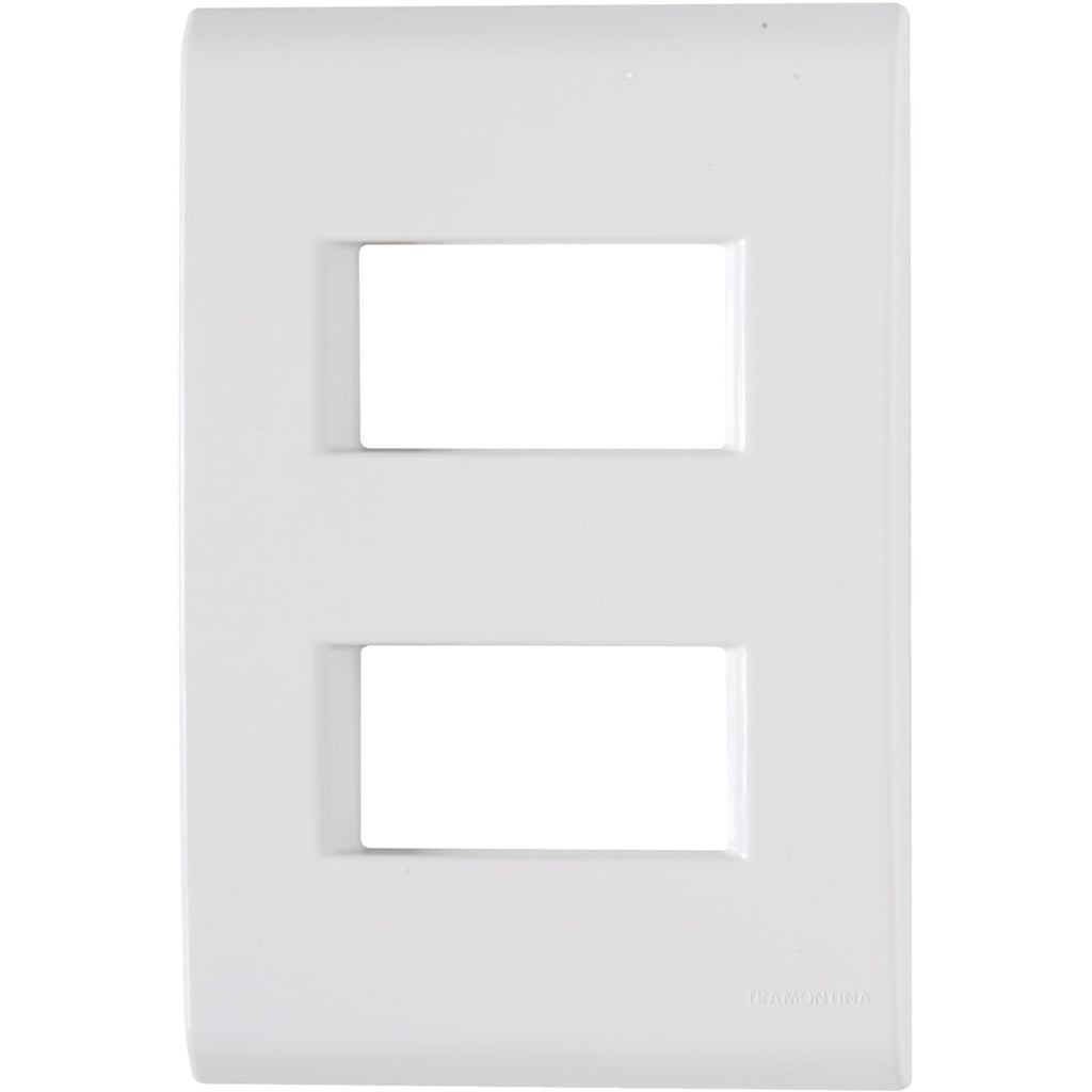 Placa Electrica Tramontina Liz Blanca 57106/006 4x2 2 Modulos Distantes Suelta