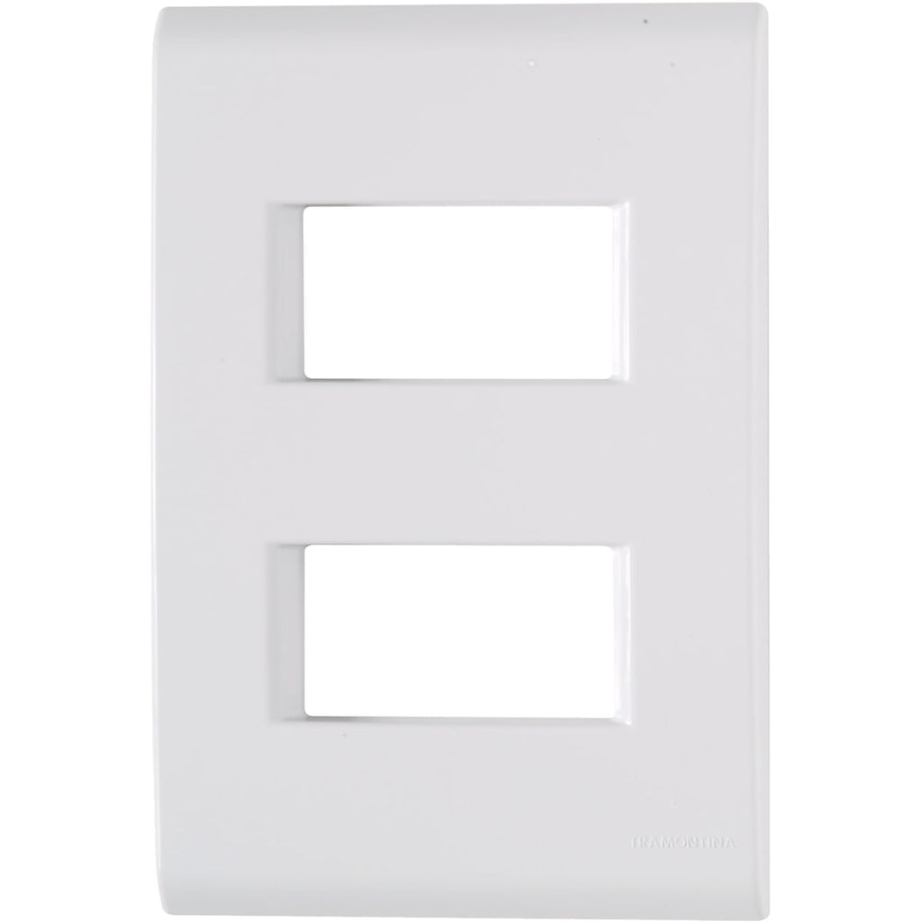 Placa Electrica Tramontina Liz Blanca 57106/006 4x2 2 Modulos Distantes Suelta