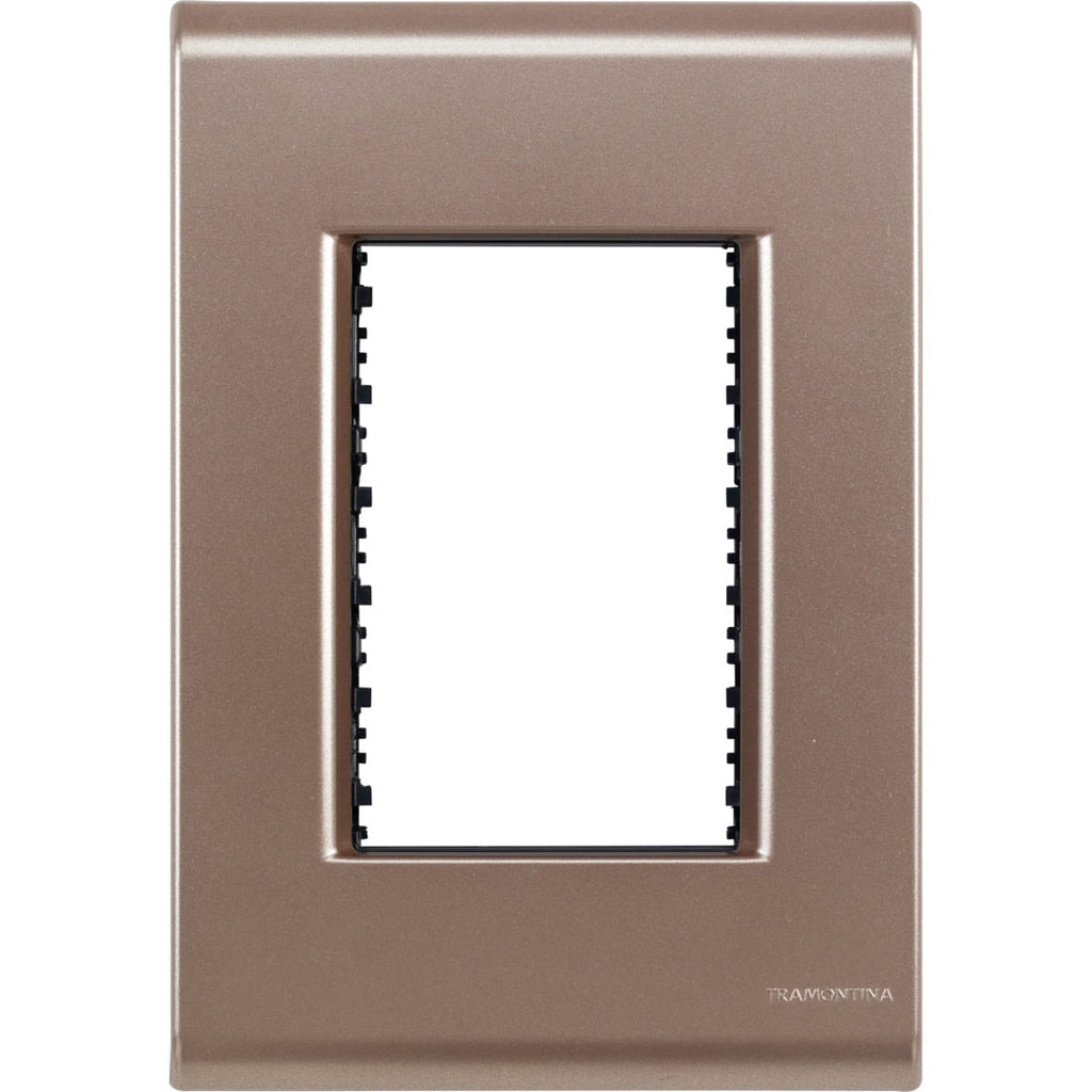 Placa Electrica Tramontina Liz Oro Viejo 57106/047 4x2 3 Modulos Suelta