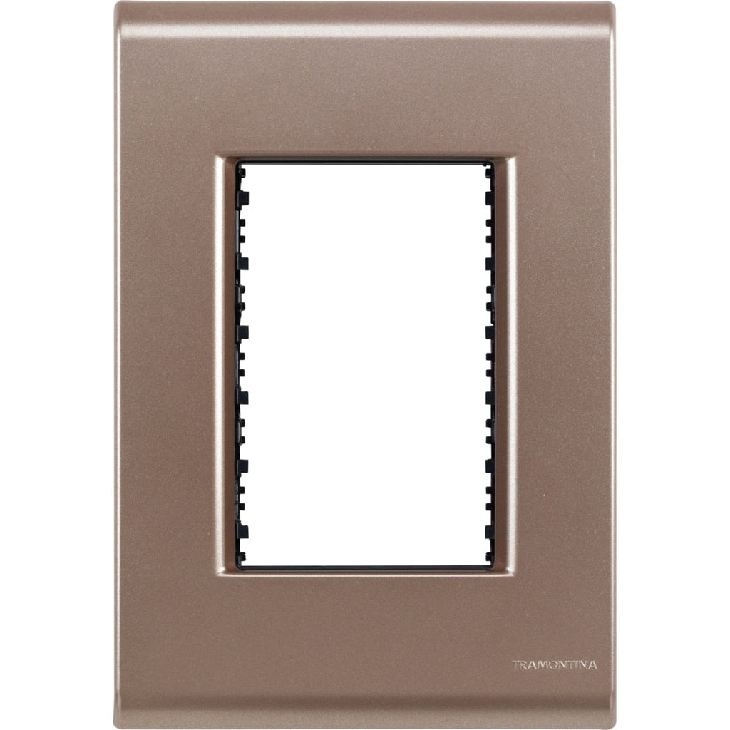 Placa Electrica Tramontina Liz Oro Viejo 57106/047 4x2 3 Modulos Suelta