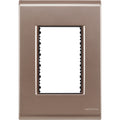 Placa Electrica Tramontina Liz Oro Viejo 57106/047 4x2 3 Modulos Suelta