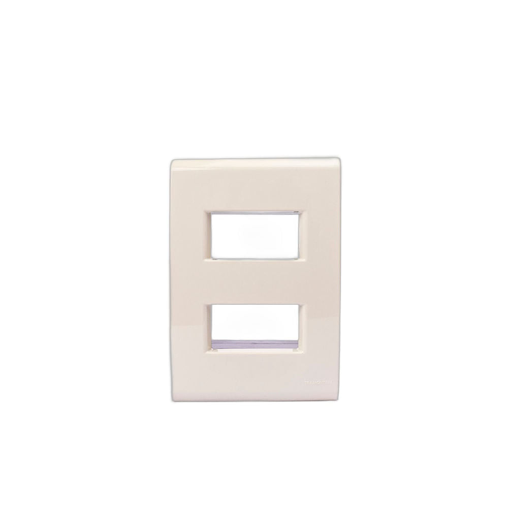 Placa Electrica Tramontina Liz Marfil 57106/056 4x2 2 Modulo distantes Suelta