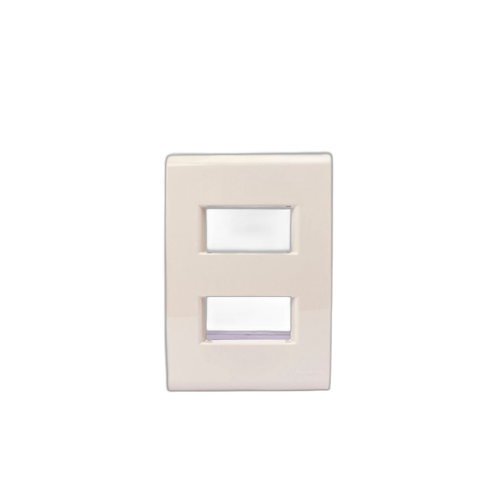 Placa Electrica Tramontina Liz Marfil 57106/056 4x2 2 Modulo distantes Suelta