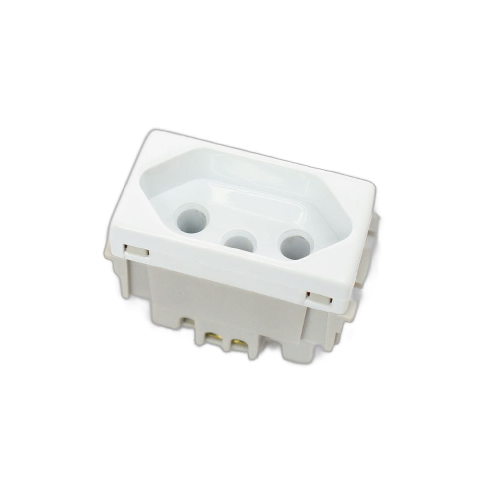 Modulo Tramontina 57115/032 Blanco Tomacorriente Triple NBR 14136 20Amp