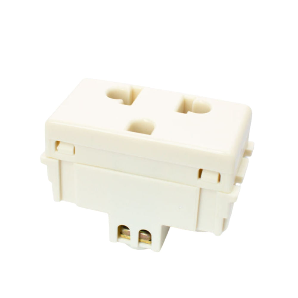 Modulo Tramontina 57119/228 Marfil Tomacorriente triple 15amp