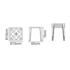 Mesa Cuadrada Tramontina Tambau 92315/010 Blanco