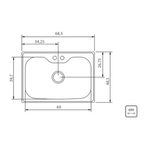 Lavaplatos Encastre Simple Inox 93806/122 68.5x48.5x20.3 Morgana