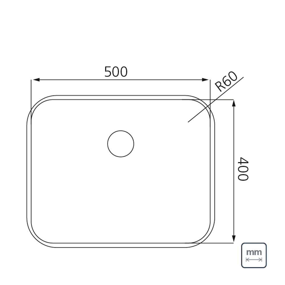 Cubeta Cocina Rectangular Simple SAT 94018/112 50x40x17