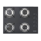 Placa Coccion Vidrio Gas 4 Quemador 94703/521 58x51 Negro