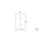 Placa Coccion Vidrio Electrico 2 Quemador 94750/221 30x50 Negro Induccion