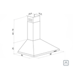Campana Extractora Pared Tramontina 90cm Piramide 94814/005