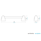 Toallero Barral Ferrum B562 Blanco 30cm