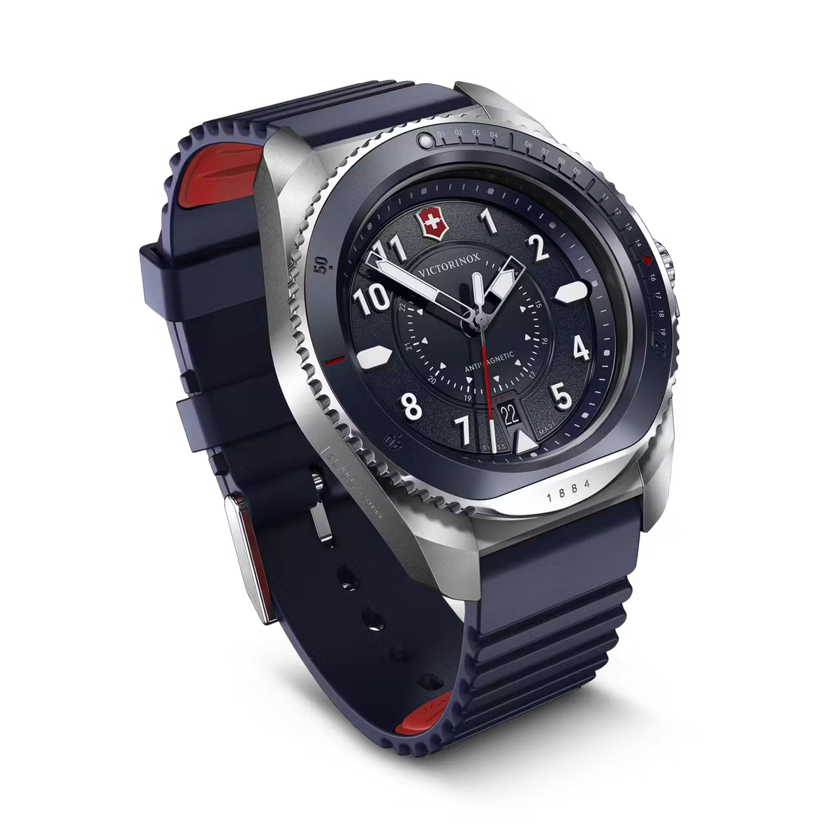 Reloj Journey 1884 dial azul correa caucho