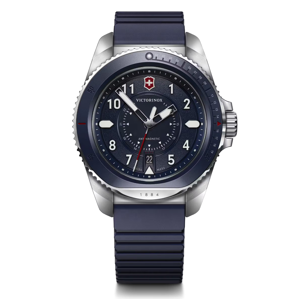 Reloj Journey 1884 dial azul correa caucho