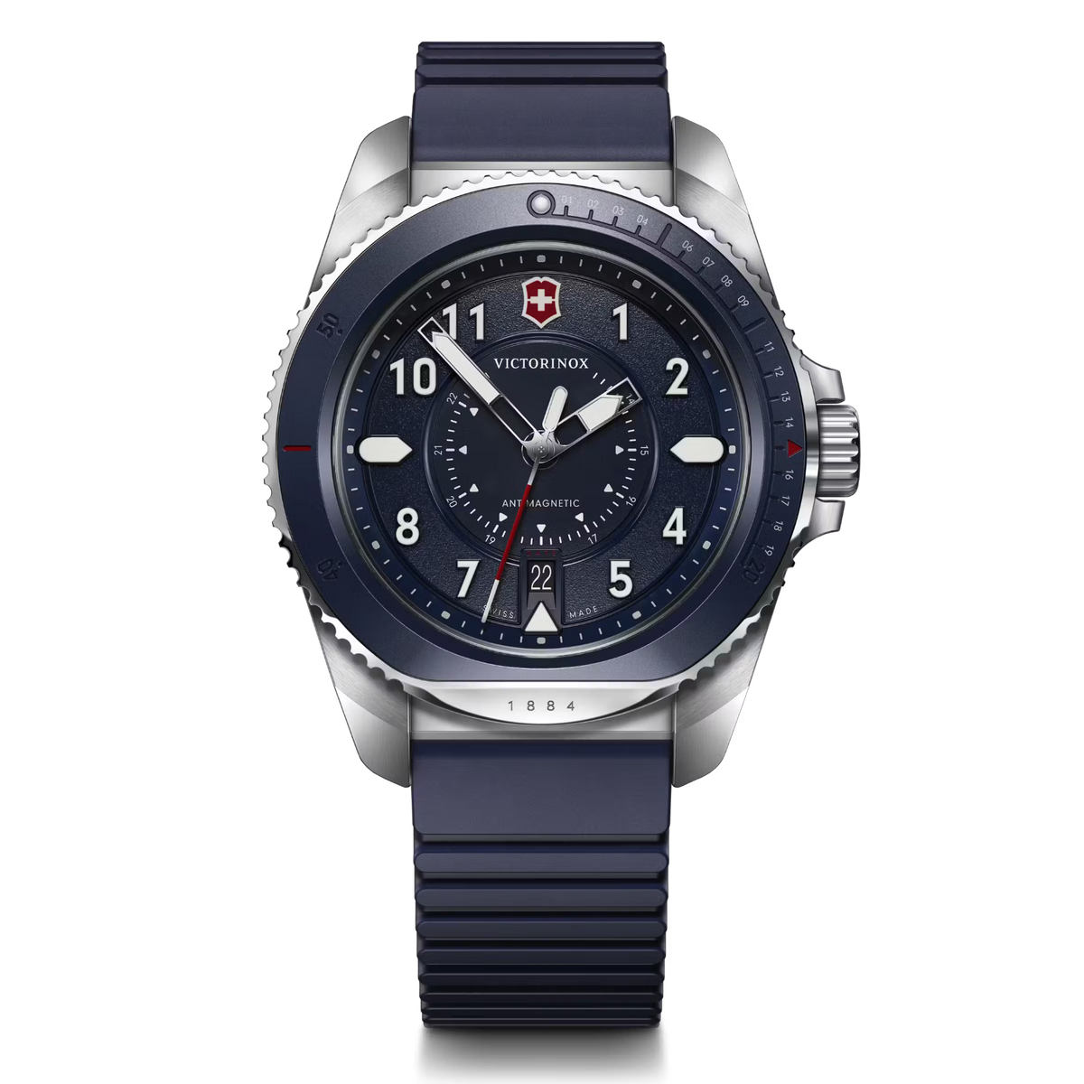 Reloj Journey 1884 dial azul correa caucho