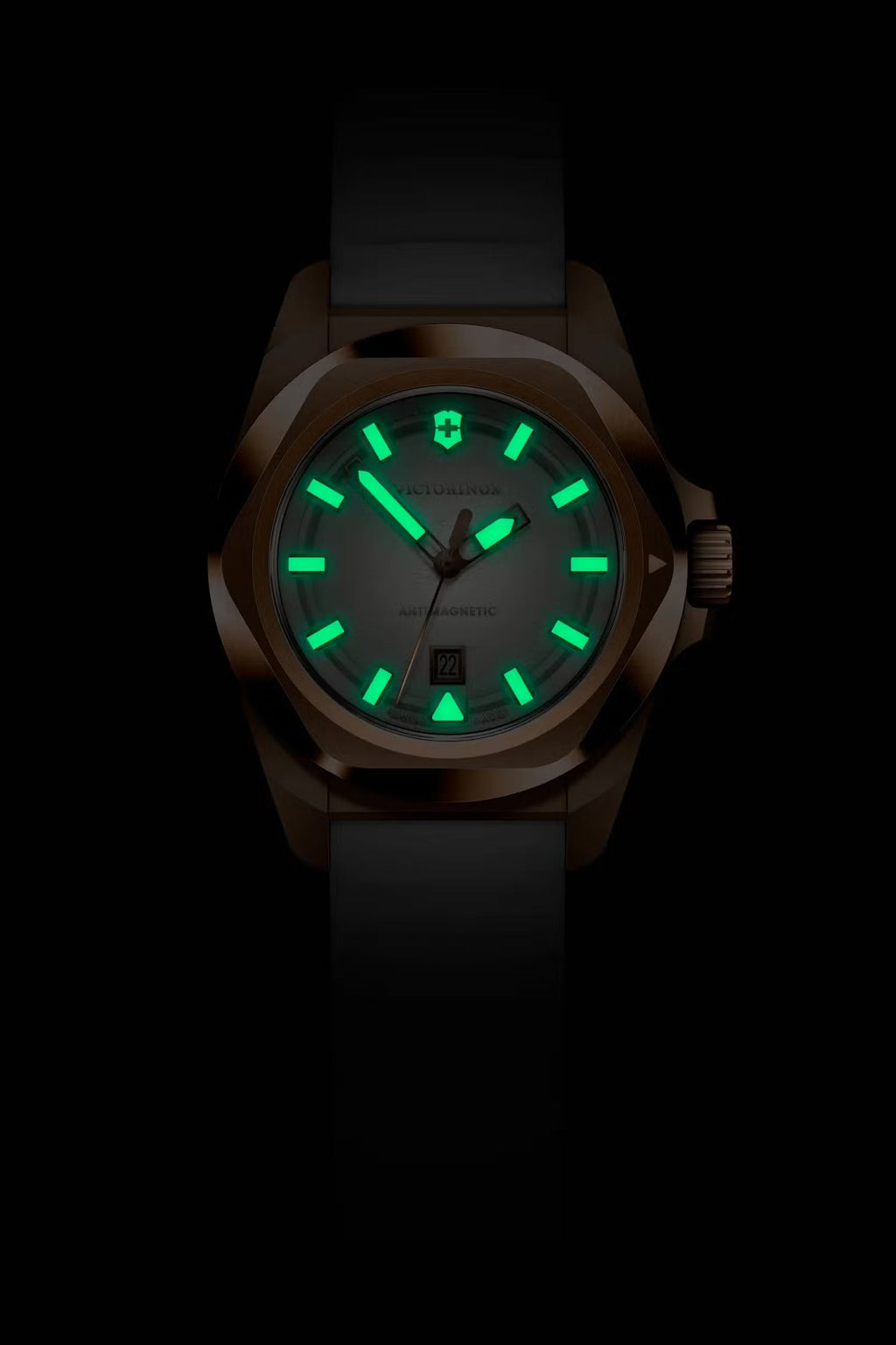 Reloj I.N.O.X Small correa caucho blanco