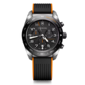 Reloj Swiss Army Chrono Correa de Caucho Negro/Naranja