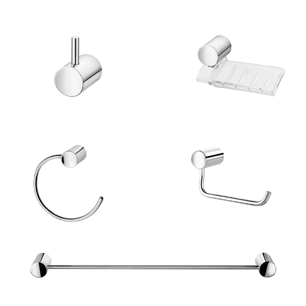 Accesorios Baño Docol Single 00183106 CR Juego 5 Pzas