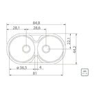 Cubeta Cocina Redonda Doble Sat 94035/102 81x40.4x15.2