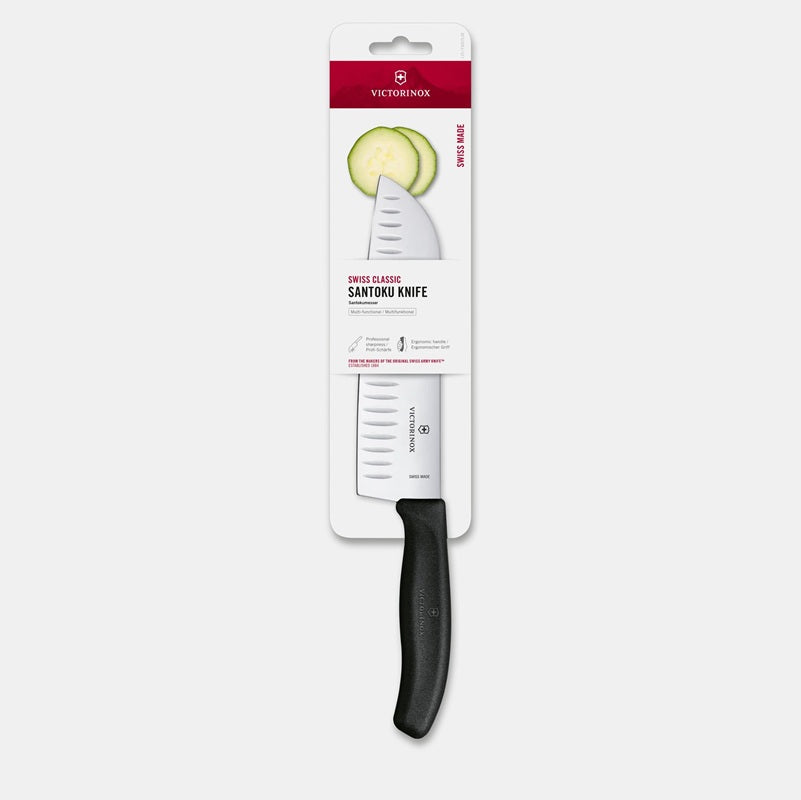 Cuchillo Santoku Swiss Classic c/alvéolos. Hoja 17 cm