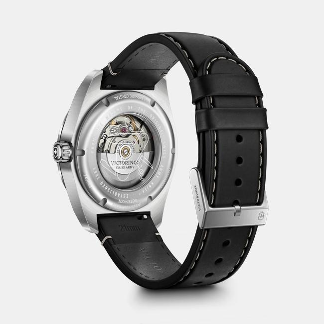 Reloj Swiss Army Automático Negro Correa cuero