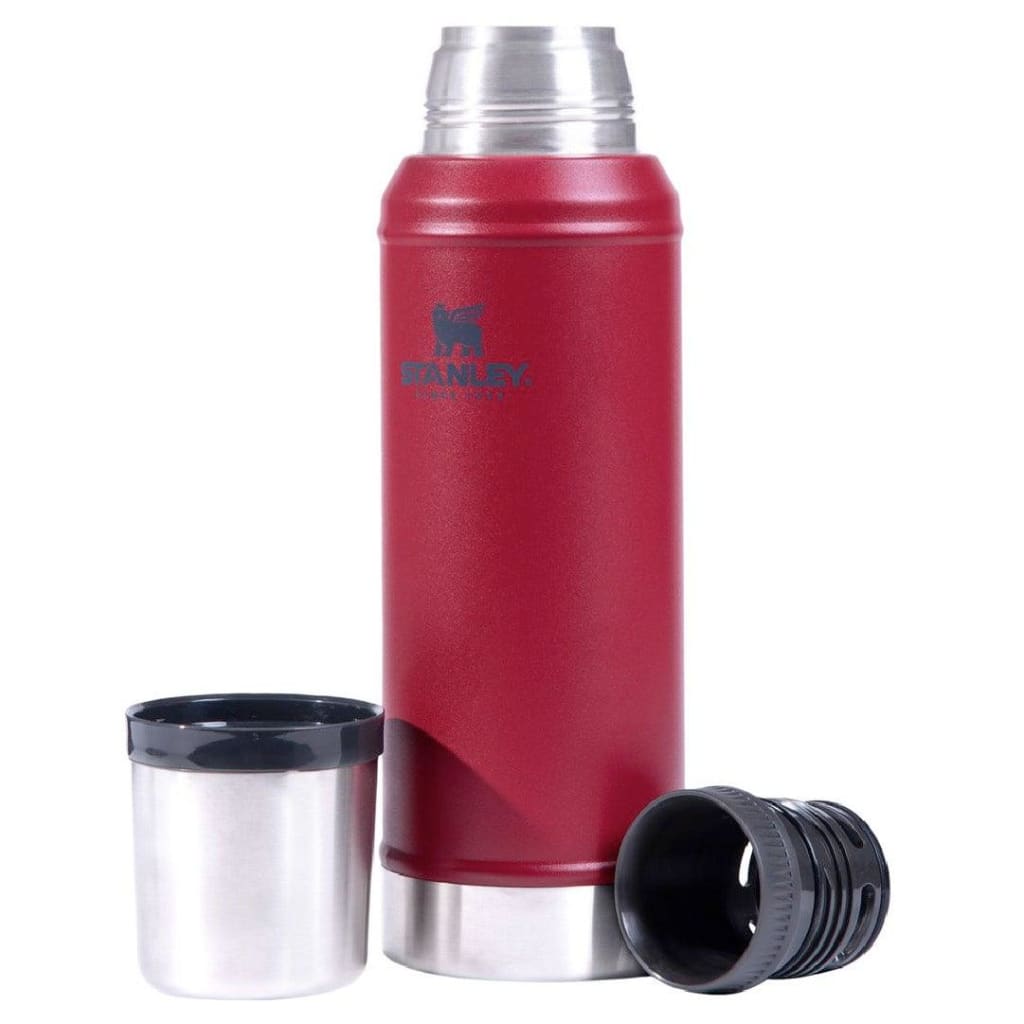TERMO CLASSIC SIN ASA 950 ML ROJO CON TAPON CEBADOR | STANLEY - STANLEY PMI BOLIVIA