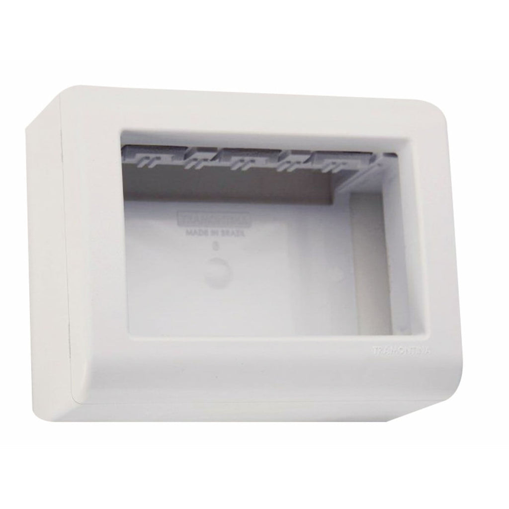 Placa Electrica Sobreponer Tramontina Lizflex Blanco 57303/003 3 Modulo