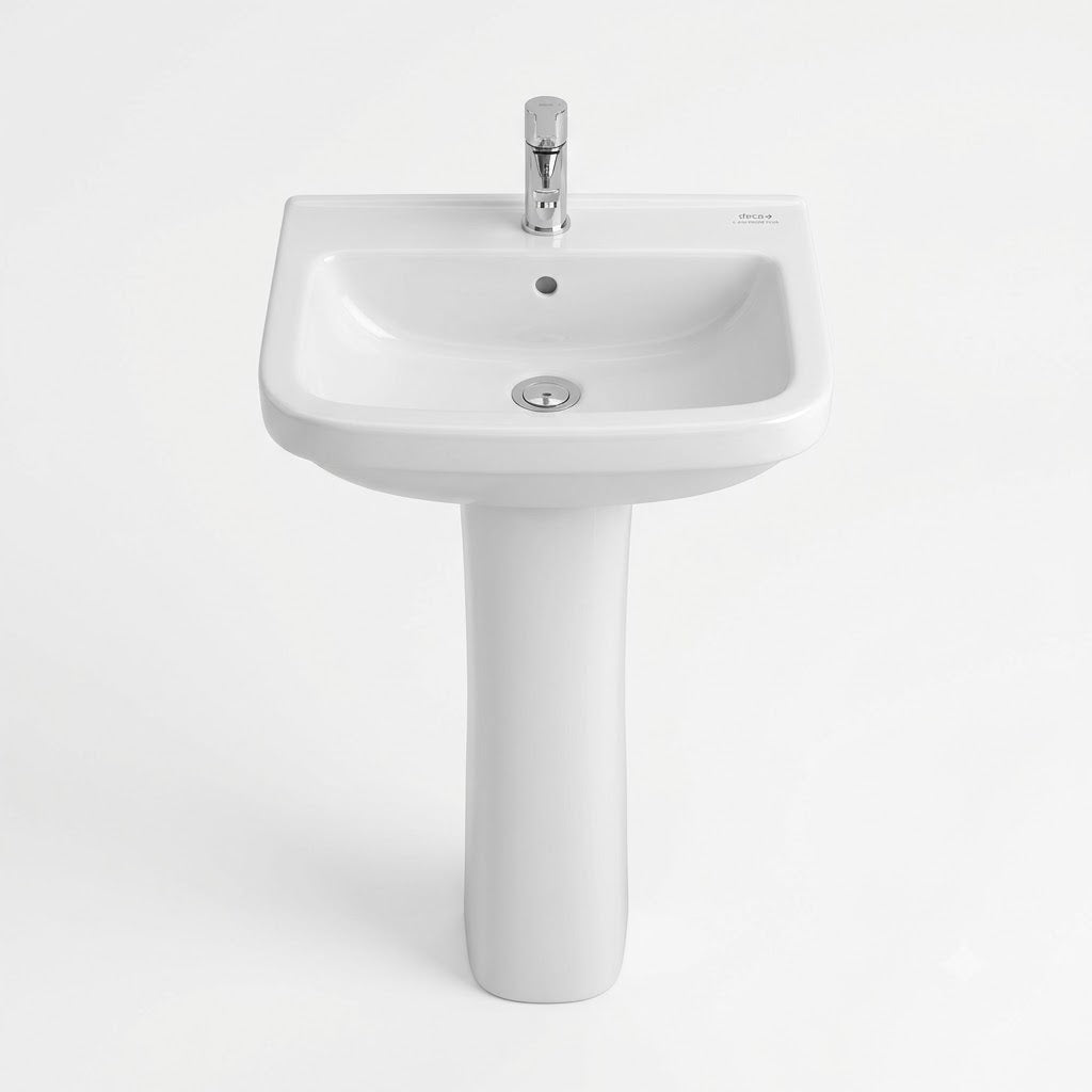 Lavatorio y Columna Deca L-510 Vogue Plus Blanco